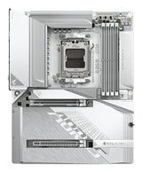 GIGABYTE B850 AORUS STEALTH ICE Motherboard - AMD Ryzen 9000 Series CPUs, 14+2+2 Phases Digital VRM, up to 8200MHz DDR5 (OC), 2xPCIe 5.0 + 2xPCIe 4.0 M.2, WIFI 7, 5 GbE LAN, USB 3.2 Gen 2