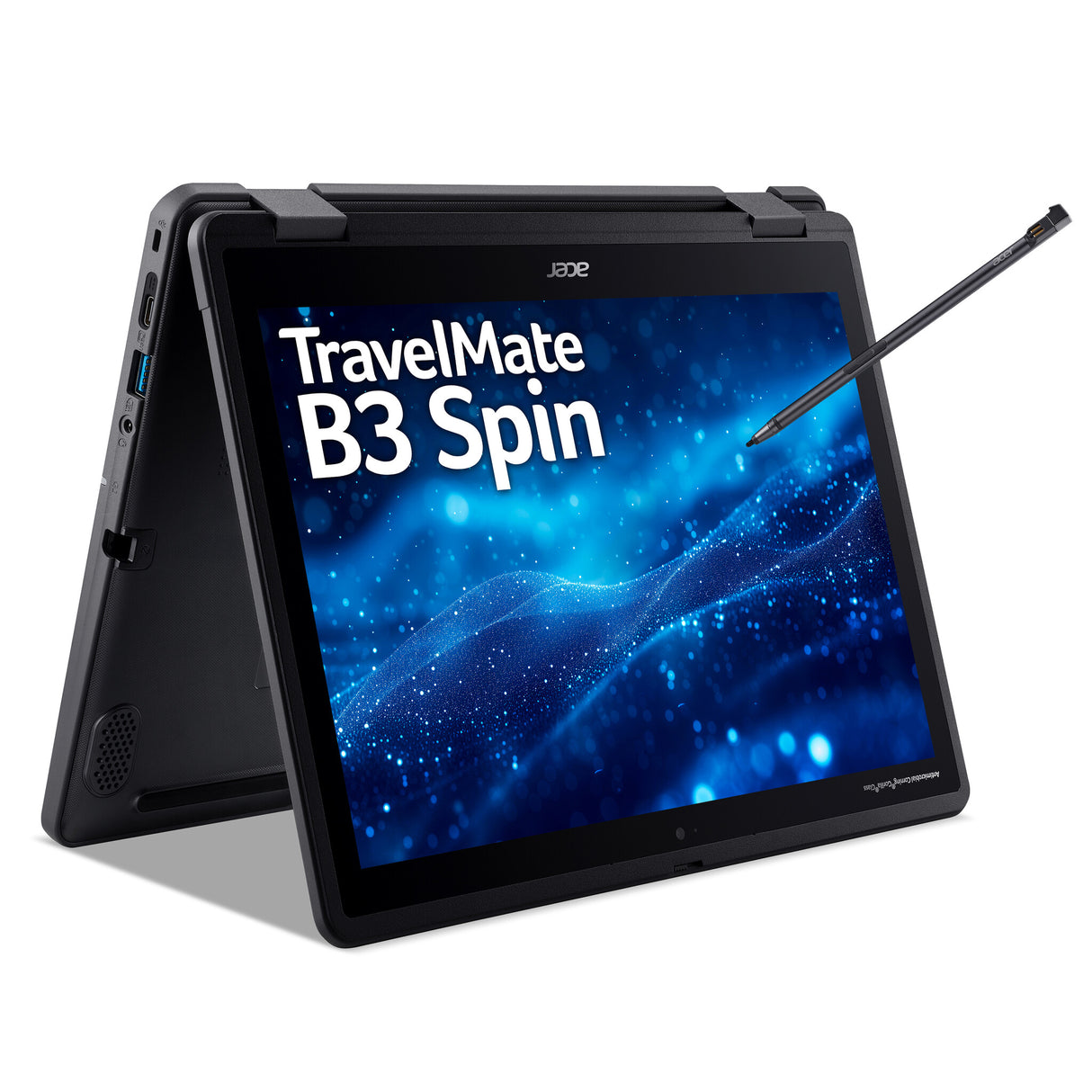 Acer TravelMate Spin B3 B3 Spin 12 TMB312RN‑31‑TCO – 12.2" WUXGA Touch, Intel N150, 8GB LPDDR5X, 256GB SSD