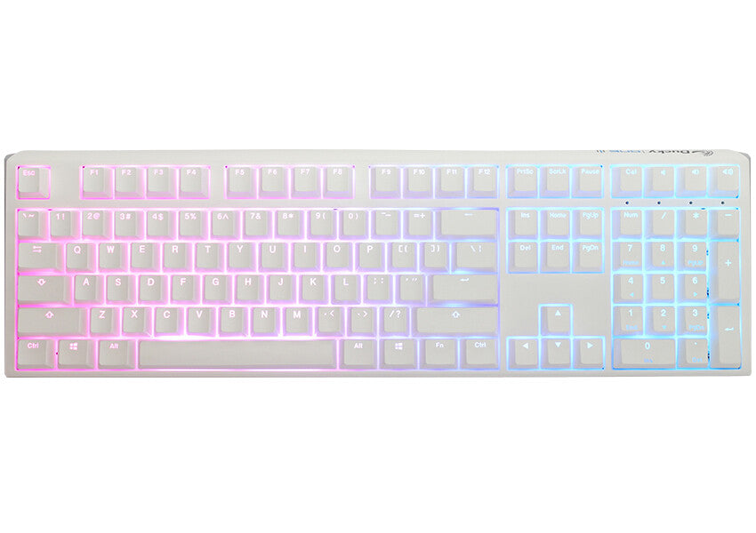 Ducky One3 Pure White Full keyboard Gaming USB UK English