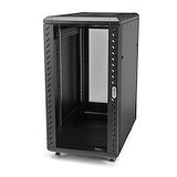 StarTech.com 4-Post 25U Server Rack Cabinet, Lockable 19" Data Rack Cabinet for Computer / AV / IT Equipment, Office / Home Network Rack with Casters & Adjustable Mounting Rails