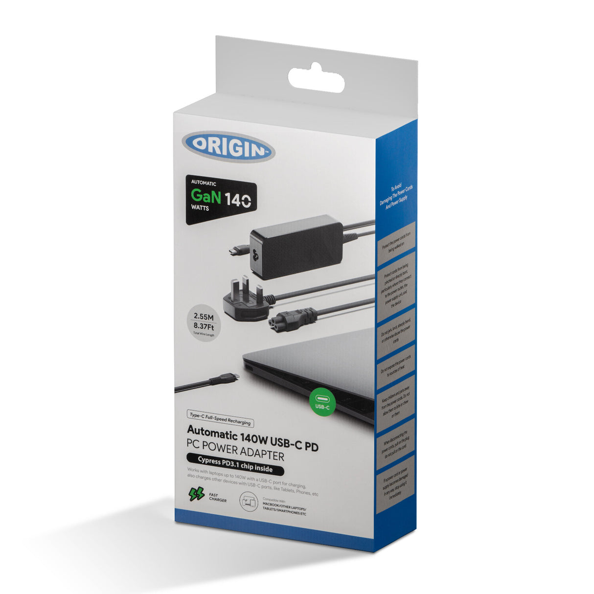 Origin Storage Origin 140W USB-C Adapter with UK Cable