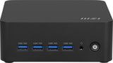 MSI Cubi Z AI 8M AMD Ryzen 7 8845HS, Desktop PC, SFF, Mini Computer, HTPC, (16GB RAM, 1TB Storage, Windows 11 PRO), AMD Radeon Graphics/DDR5/Dual HDMI/Dual LAN/WiFi 6E/BT 5.3/VESA