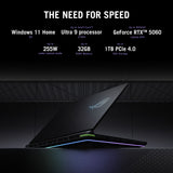ASUS ROG Strix G16 G615LM-S5062W Intel Core Ultra 9 275HX Laptop 40.6 cm (16") WQXGA 32 GB DDR5-SDRAM 1 TB SSD NVIDIA GeForce RTX 5060 Wi-Fi 7 (802.11be) Windows 11 Home Black, Grey