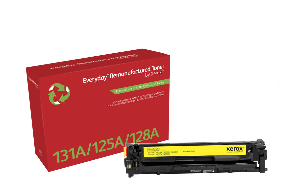 EverydayTM Yellow Remanufactured Toner by Xerox compatible with HP 131A (CF212A), Standard capacity