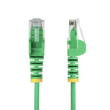 StarTech.com 1.5m Green Slim CAT6 Ethernet Cable, Snagless, 100W PoE, UTP, LSZH, 28AWG Pure Bare Copper Wire, Slim RJ45 Network Patch Cord w/Strain Reliefs, Individually Tested