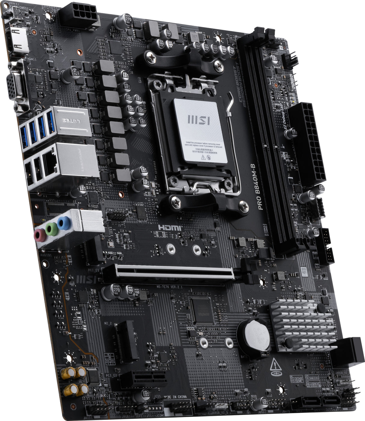 MSI PRO B840M-B motherboard AMD B840 Socket AM5 micro ATX