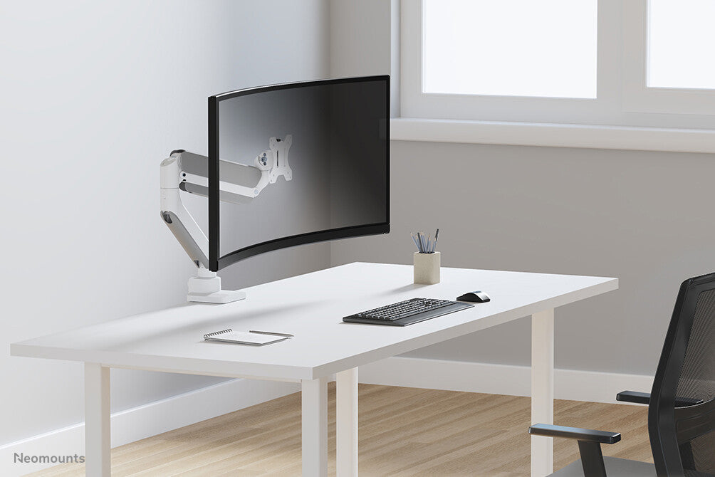 Neomounts DS70PLUS-450WH1 Monitor arm 17-49" - gas spring - Topfix - 180°-stop