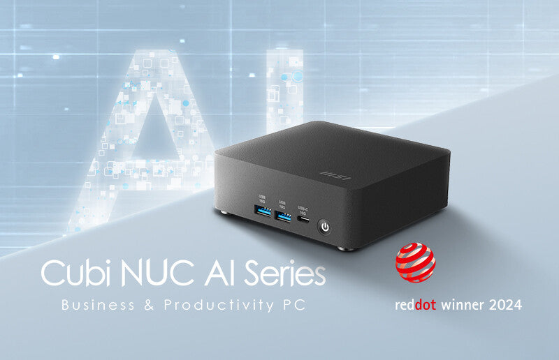 MSI Cubi NUC AI 1UMG Intel Core Ultra 5 125H , Barebone, NUC, SFF, Mini Computer, HTPC, (NO RAM, NO Storage, NO OS), Intel Graphics/DDR5/Dual ThunderBolt 4/Dual HDMI/Dual LAN/WiFi 6E/BT 5.3/VESA