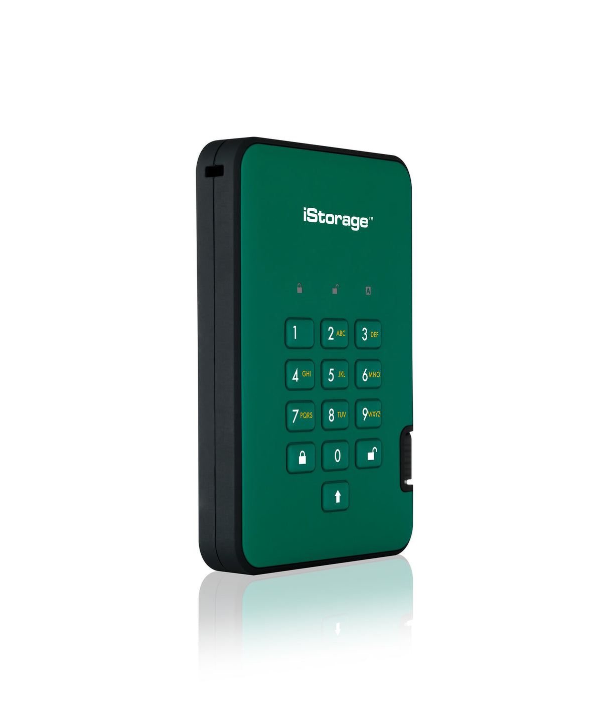 iStorage diskAshur2 256-bit 1TB USB 3.2 secure encrypted hard drive - Green IS-DA2-256-1000-GN