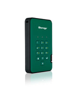 iStorage diskAshur2 256-bit 1TB USB 3.2 secure encrypted hard drive - Green IS-DA2-256-1000-GN