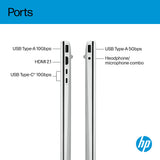 HP OmniBook 5 NGAI OmniBook 5 Next Gen AI 16-ag1007na Copilot+ PC AMD Ryzen™ AI 5 340 Laptop 40.6 cm (16") 2K 16 GB LPDDR5x-SDRAM 1 TB SSD Wi-Fi 6 (802.11ax) Windows 11 Home Silver