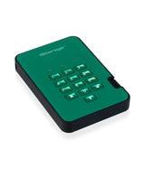 iStorage diskAshur2 256-bit 1TB USB 3.2 secure encrypted hard drive - Green IS-DA2-256-1000-GN