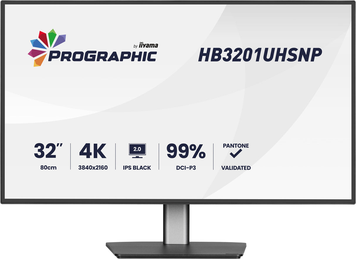 iiyama ProGraphic HB3201UHSNP-B1 computer monitor 80 cm (31.5") 3840 x 2160 pixels Black