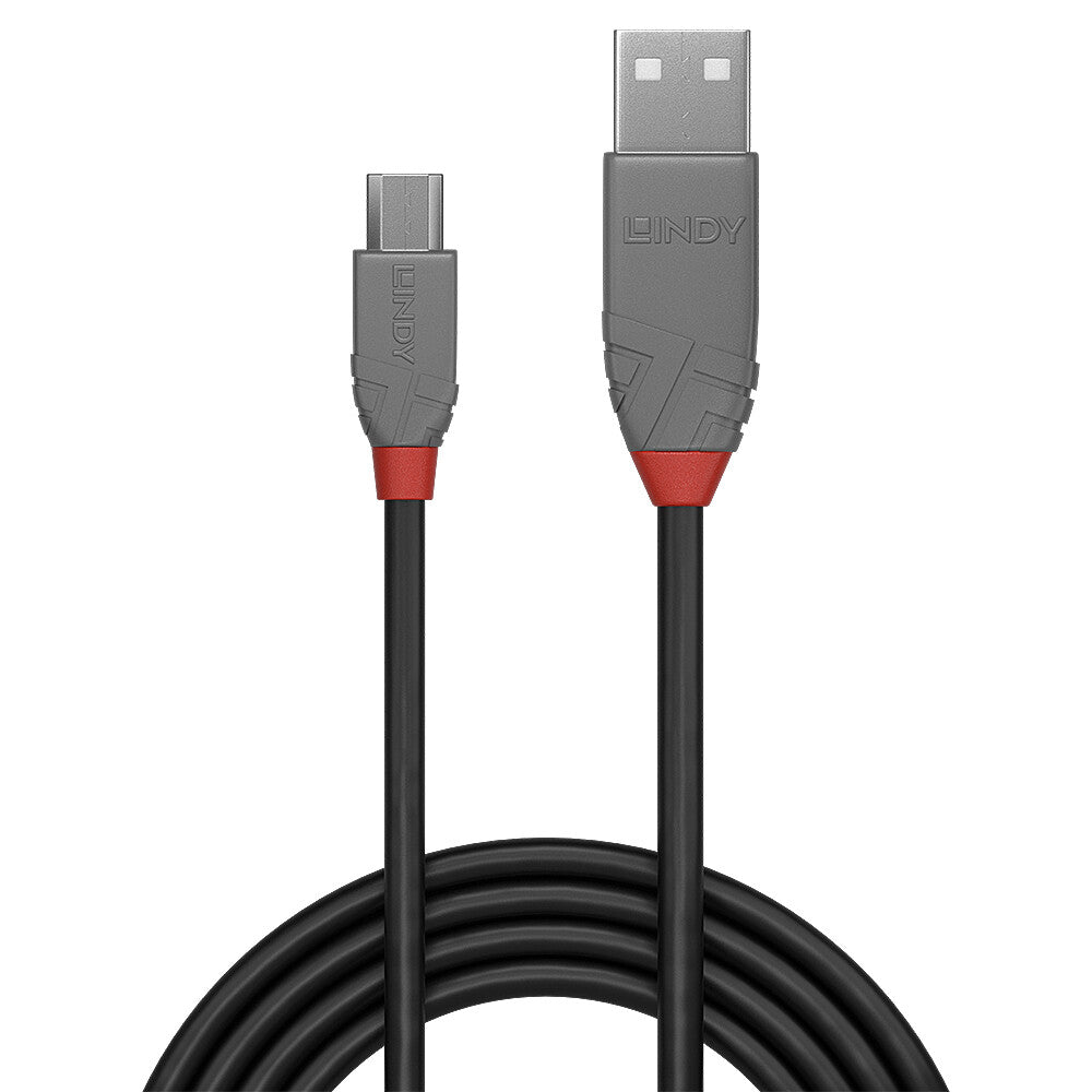 Lindy 5m USB 2.0 Type A to Micro-B Cable, Anthra Line