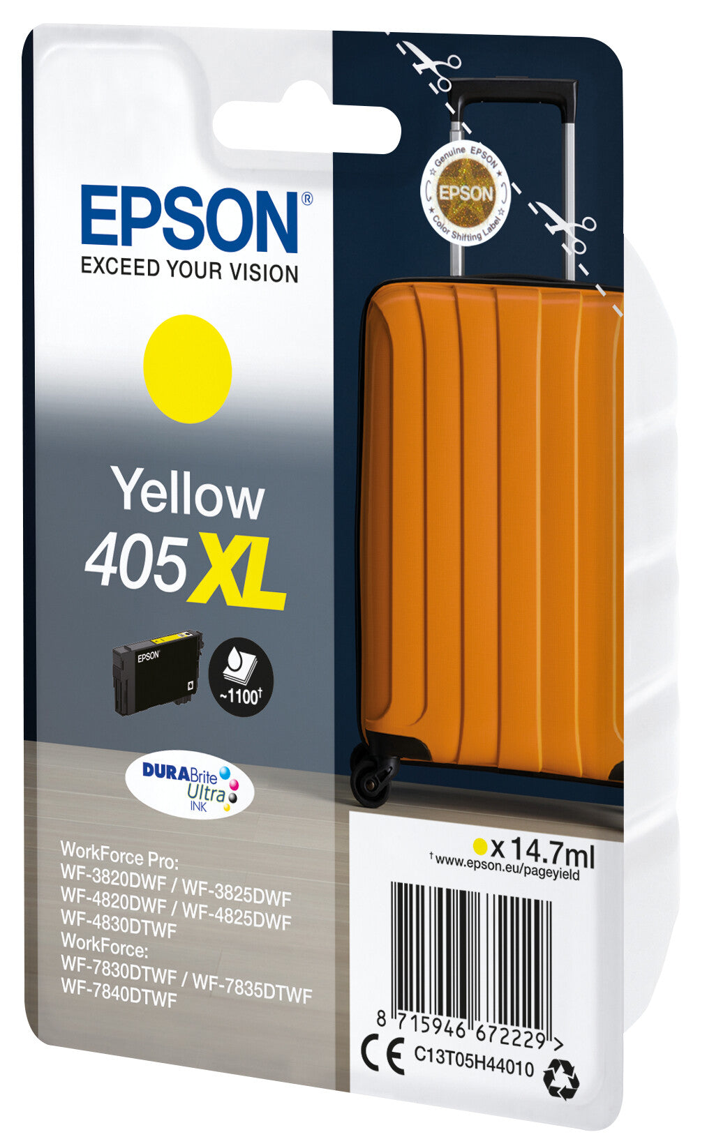 Epson 405XL DURABrite Ultra Ink ink cartridge 1 pc(s) Original High (XL) Yield Yellow