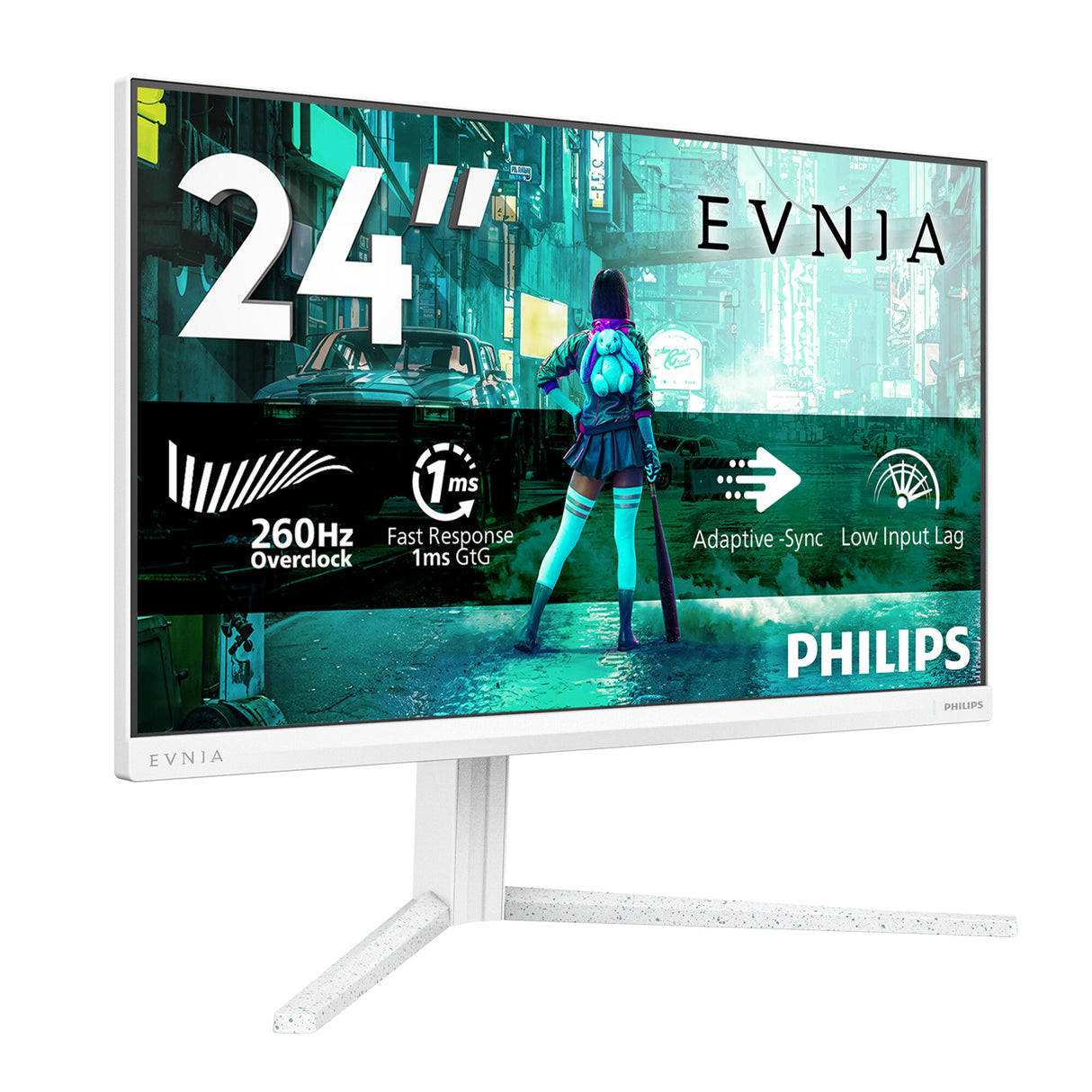 Philips Evnia 3000 24M2N3201P/00 computer monitor 60.5 cm (23.8") 1920 x 1080 pixels Full HD LCD White