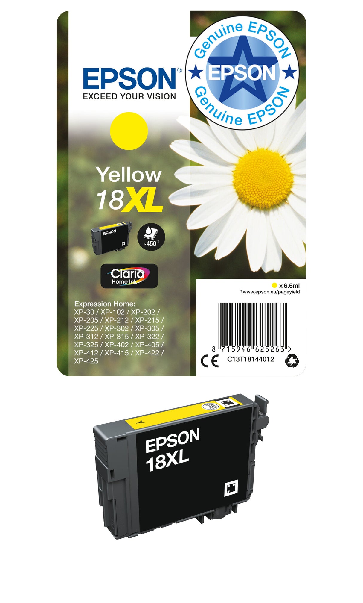 Epson Daisy 18 Claria Home Single Magenta Ink