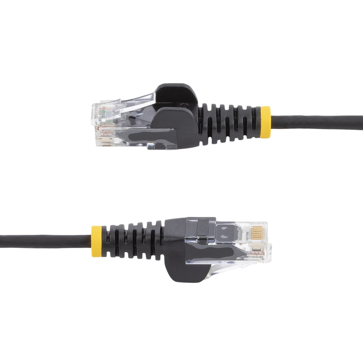 StarTech.com 50cm Black Slim CAT6 Cable, 10 Pack, Snagless, 100W PoE, UTP, LSZH, 28AWG Pure Bare Copper Wire, Slim RJ45 Network Patch Cord w/Strain Reliefs, Individually Tested