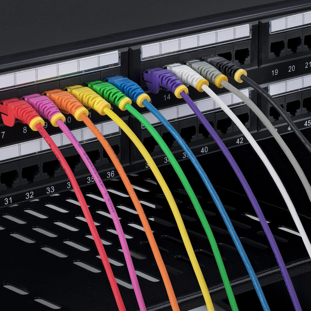StarTech.com 1m Black Slim CAT6 Cable, 10 Pack, Snagless, 100W PoE, UTP, LSZH, 28AWG Pure Bare Copper Wire, Slim RJ45 Network Patch Cord w/Strain Reliefs, Individually Tested