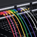 StarTech.com 25cm Black Slim CAT6 Cable, 10 Pack, Snagless, 100W PoE, UTP, LSZH, 28AWG Pure Bare Copper Wire, Slim RJ45 Network Patch Cord w/Strain Reliefs, Individually Tested