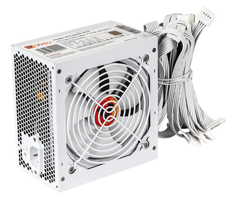VIDA ATX-500W-WHT power supply unit 20+4 pin ATX White