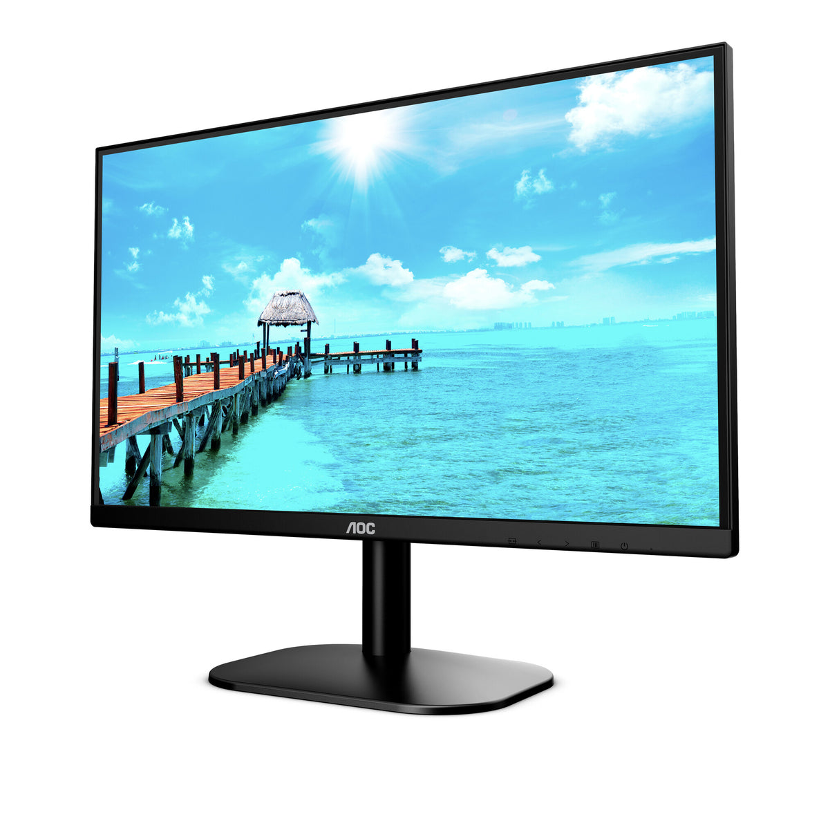 Moniteur IPS AOC 24B2XH/EU 23,8 pouces, Full HD, écran large, VGA, HDMI, 4 ms, 75 Hz, sans cadre, VESA