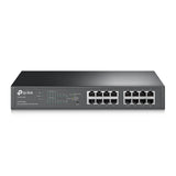 TP-LINK (TL-SG1016PE) Switch Gigabit Easy Smart pour ordinateur de bureau/montage en rack, 16 ports, PoE+ 8 ports, métal