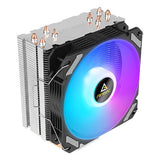 ANTEC A400i Ventilador Enfriador de CPU, Enchufe Universal, Ventilador RGB PWM Silencioso con Efecto de Luz de Neón de 120 mm, 1800 RPM, 4 Heatpipes de Cobre de Toque Directo, Soporte Intel LGA 1700 Incluido