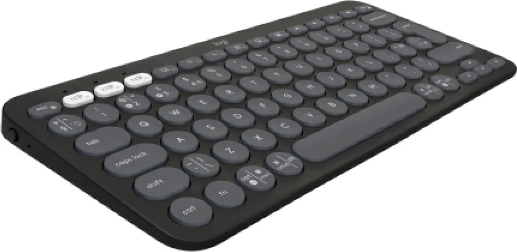 Logitech Pebble Keys 2 K380s keyboard Universal RF Wireless + Bluetooth QWERTY UK English Graphite