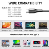 BTI HKA65NM200 65W laptop charger compatible with all USB-C devices up to 65W - includes UK power cable
