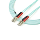 StarTech.com 3m (10ft) LC/UPC to LC/UPC OM4 Multimode Fiber Optic Cable, 50/125µm LOMMF/VCSEL Zipcord Fiber, 100G, Low Insertion Loss - LSZH Fiber Jumper Cord
