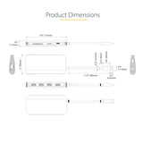 StarTech.com USB C Multiport Adapter 4K 60Hz HDMI Video, 3 Port 5Gbps USB-A Hub, 100W USB Power Delivery Pass-Through/GbE/SD/MicroSD, 12"/30cm Cable, Travel Laptop Docking Station