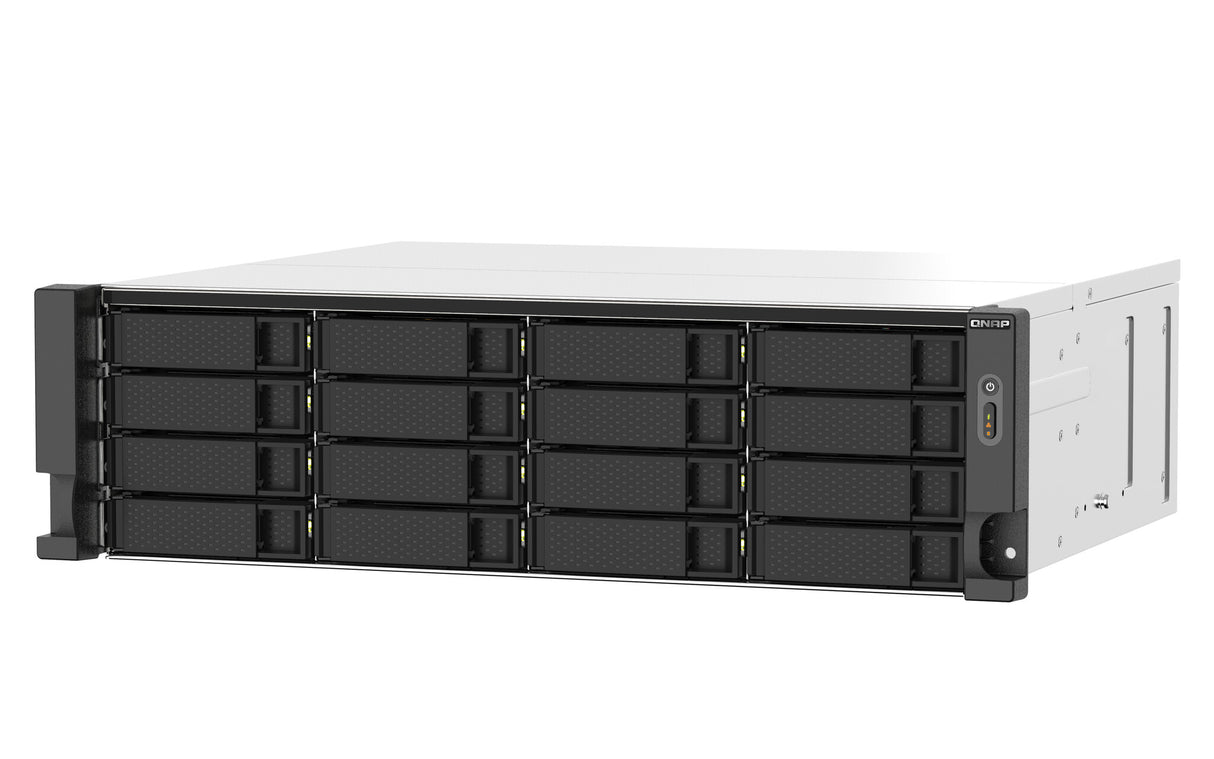 QNAP TS-1673AU-RP-16G NAS/storage server Rack (3U) Ryzen Embedded V1500B 16 GB DDR4 0 TB QNAP QTS Black, Grey