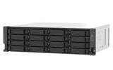 QNAP TS-1673AU-RP-16G NAS/storage server Rack (3U) Ryzen Embedded V1500B 16 GB DDR4 0 TB QNAP QTS Black, Grey