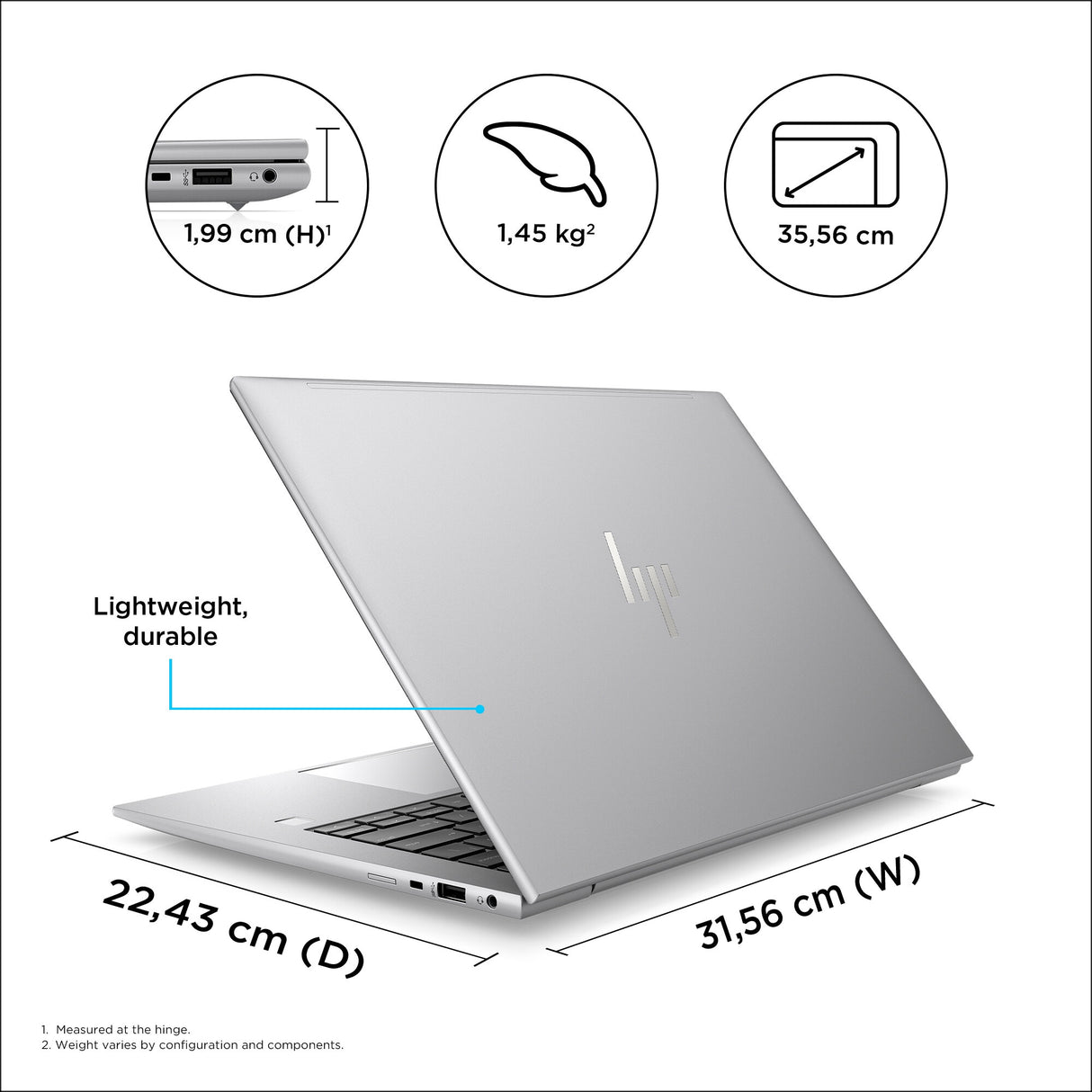 HP ZBook Firefly 14 G10 Intel® Core™ i7 i7-1355U Mobile workstation 35.6 cm (14") WUXGA 16 GB DDR5-SDRAM 512 GB SSD NVIDIA RTX A500 Wi-Fi 6E (802.11ax) Windows 11 Pro Silver