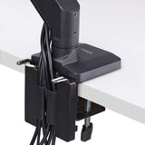 StarTech.com Crossbar Triple Monitor Desk Mount For Up To Three 27in Screens, VESA 75x75/100x100, Tool-Less Arm Adjustments, C-Clamp/Grommet, Spring-Assisted Arm
