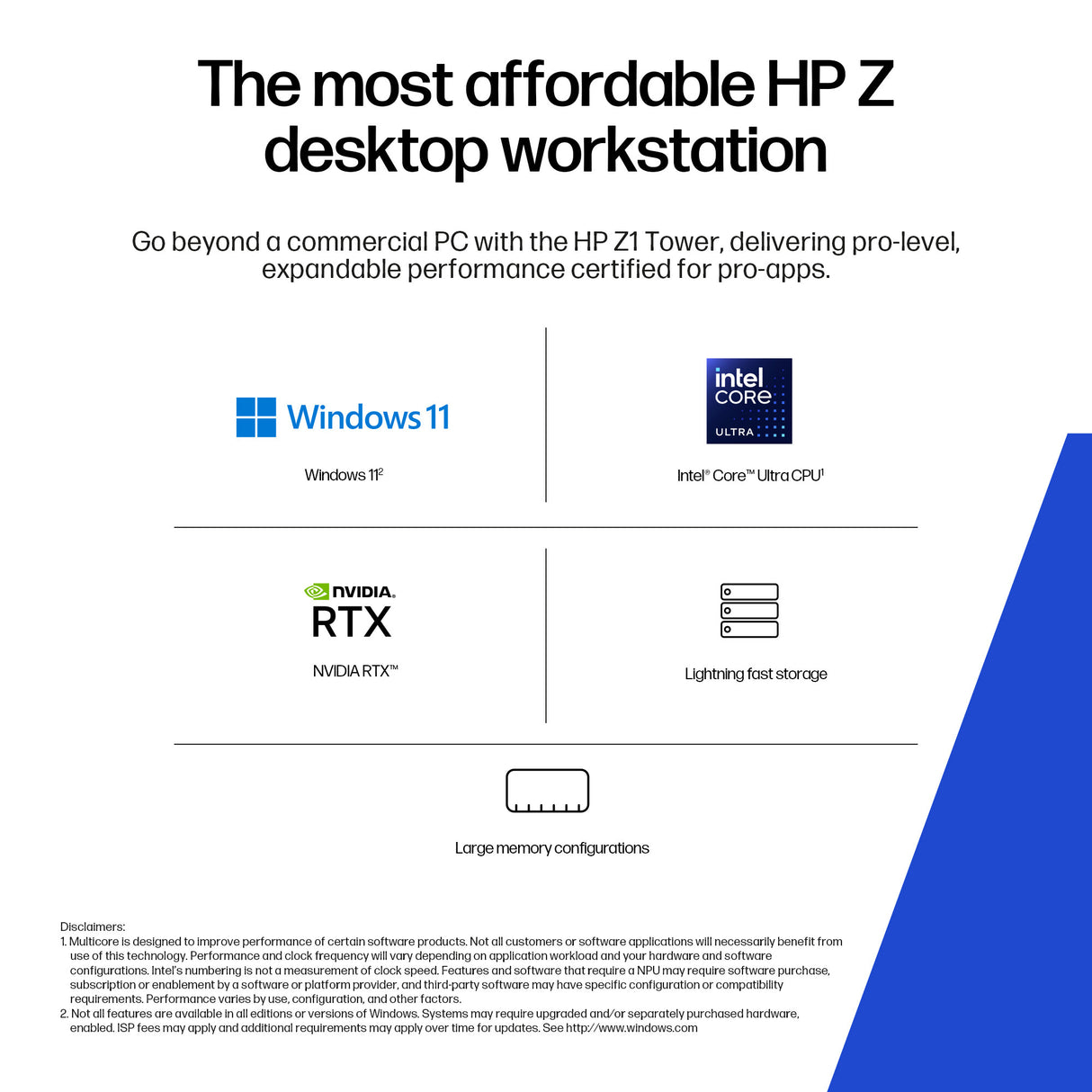 HP Z1 Tower G1i Desktop PC Windows 11 Pro Workstation AI PC, AI Workstation Black