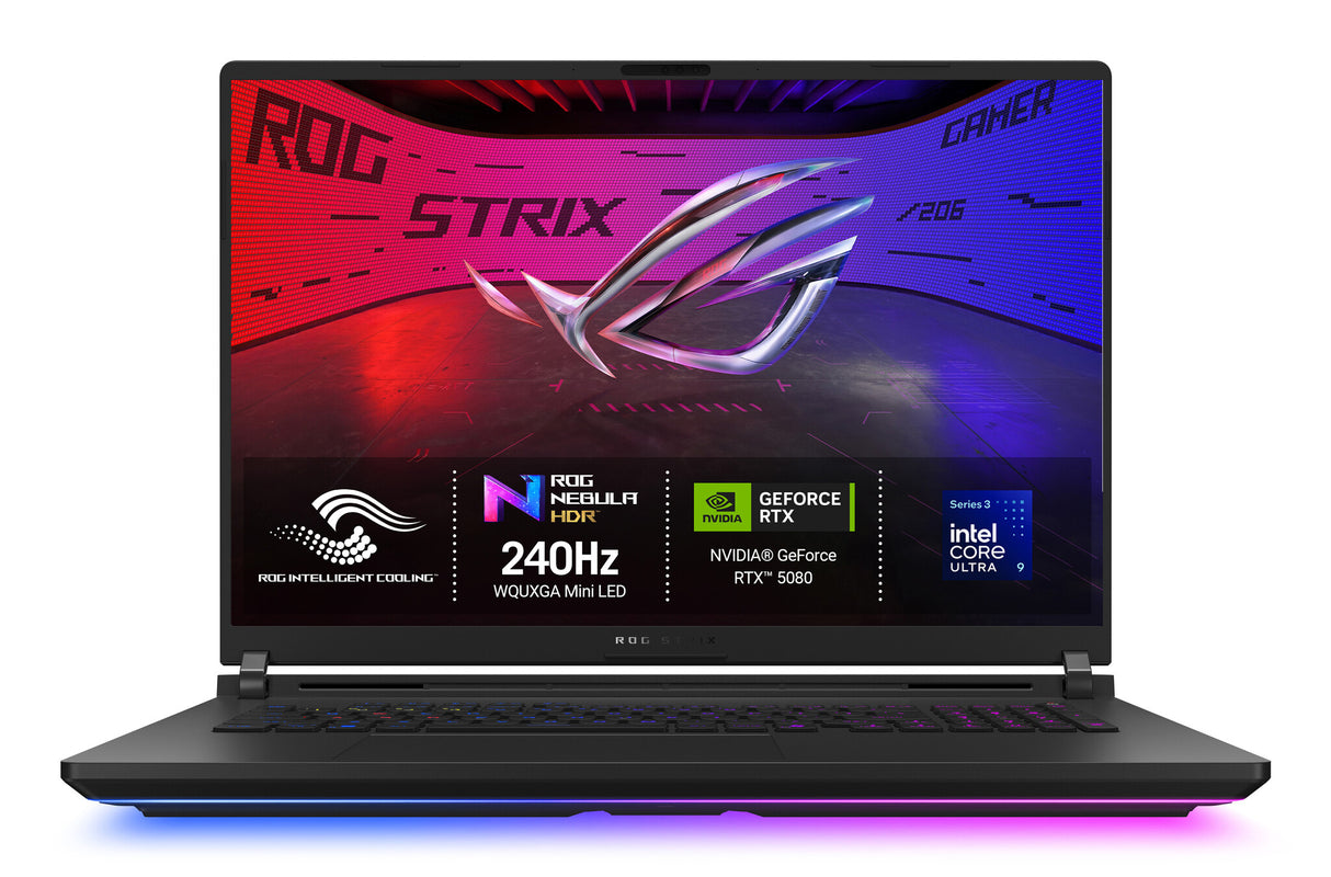 ASUS ROG Strix SCAR 18 G835LWG-TQ304W Intel Core Ultra 9 290HX Plus Laptop 45.7 cm (18") WQUXGA 32 GB DDR5-SDRAM 1 TB SSD NVIDIA GeForce RTX 5080 Wi-Fi 7 (802.11be) Windows 11 Home Black