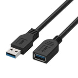 PREVO USBM-USBF-3M-3.0 USB cable USB 3.2 Gen 1 (3.1 Gen 1) USB A 5 Gbit/s Black