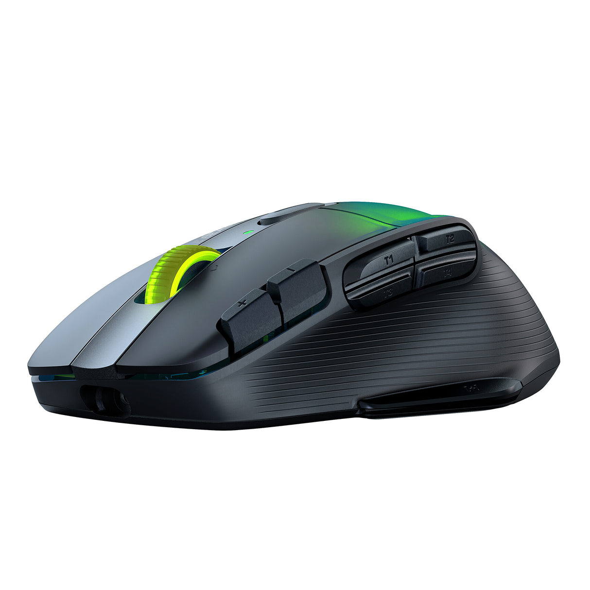 Turtle Beach Kone XP Air Black – Wireless Customizable Ergonomic RGB Gaming Mouse, Bluetooth, 19K DPI Optical Sensor, 100h Battery & Charging Dock, AIMO RGB Lighting, 4D Wheel