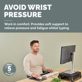 Fellowes Keyboard Wrist Rest Breyta Keyboard Wrist Support with Antibacterial Protection Ergonomic Wrist Support Black