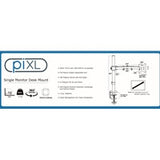 piXL SINGLE ARM monitor mount / stand 68.6 cm (27") Desk Black