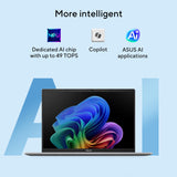 ASUS Vivobook 14 X1407AA-LY001W Copilot+ PC Intel Core Ultra 5 325 Laptop 35.6 cm (14") WUXGA 16 GB DDR5-SDRAM 512 GB SSD Wi-Fi 6 (802.11ax) Windows 11 Home Silver