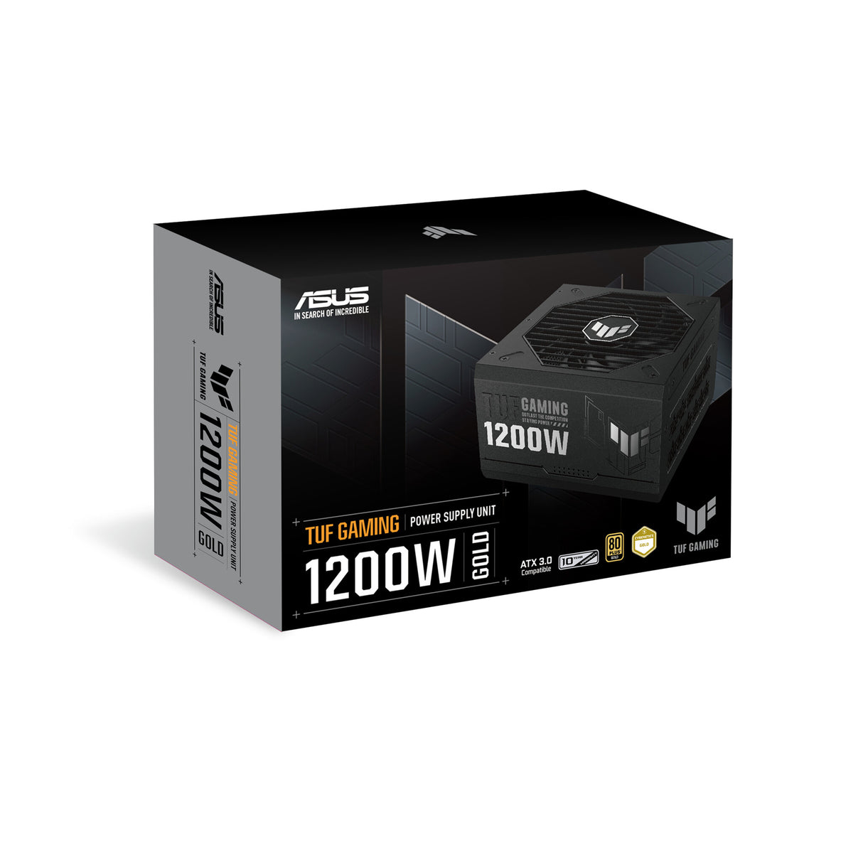 Fuente de alimentación Asus TUF Gaming Gold de 1200 W, totalmente modular, 80+ Gold, ventilador con doble rodamiento de bolas, ATX 3.0, PCIe 5.0