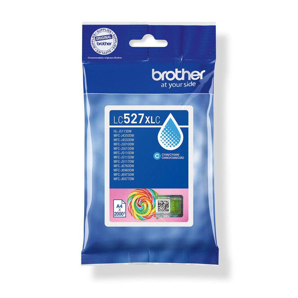 Brother Genuine LC527XLC High Yield Ink Cartridge - Cyan