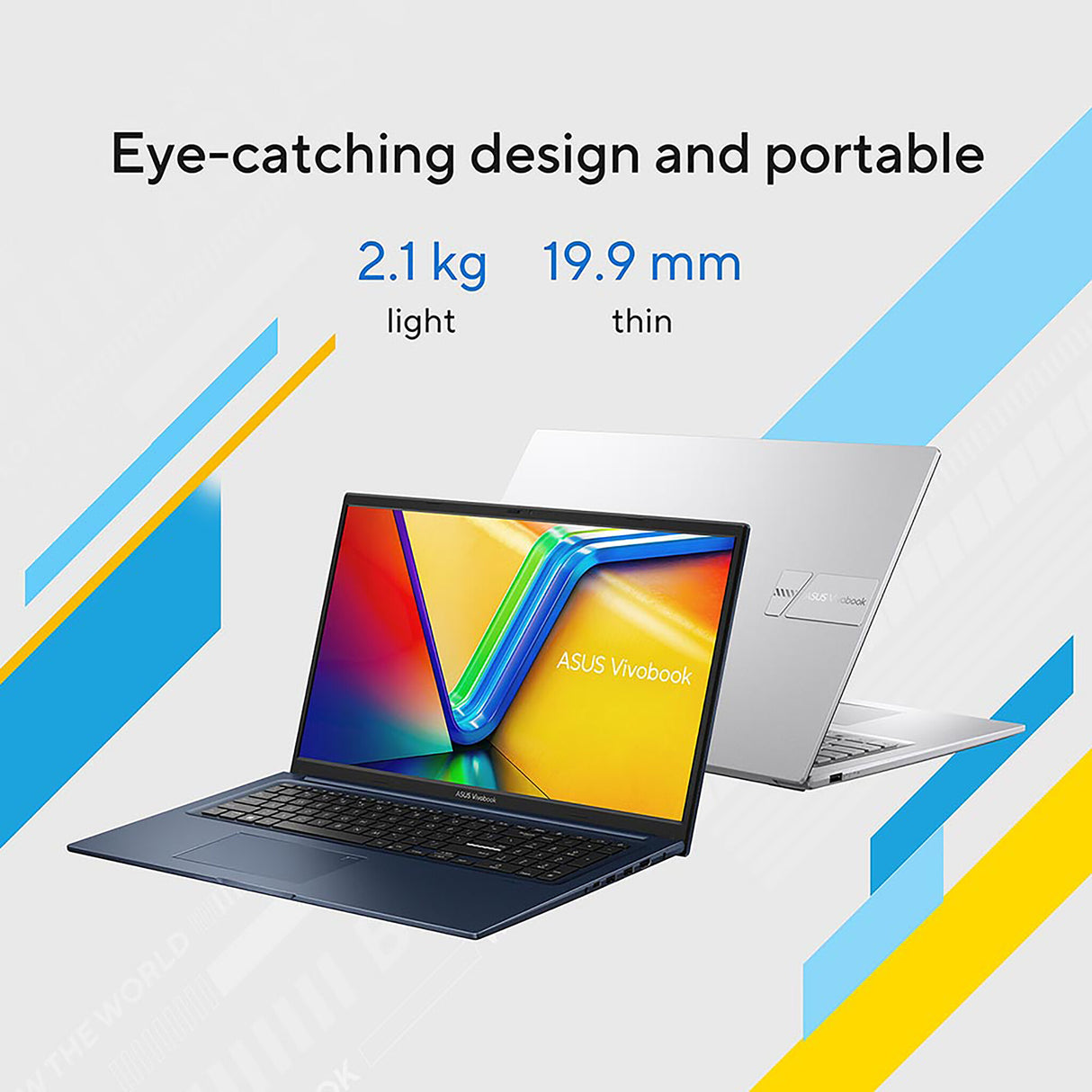ASUS Vivobook 17 X1704VA-AU811W Intel Core 5 120U Laptop 43.9 cm (17.3") Full HD 8 GB DDR4-SDRAM 512 GB SSD Wi-Fi 6 (802.11ax) Windows 11 Home Silver
