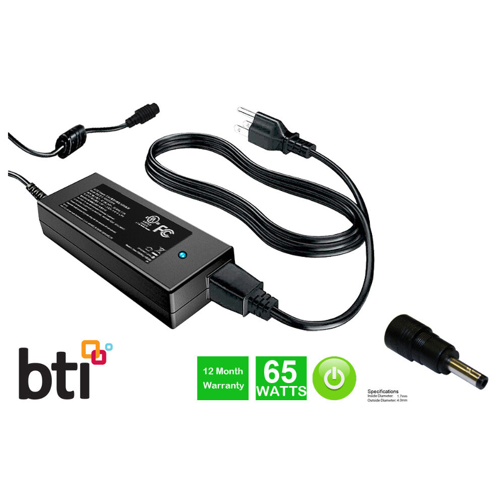 BTI 01FR113 compatible charger with Lenovo 4.0mm x 1.7mm tip incl. UK power cable