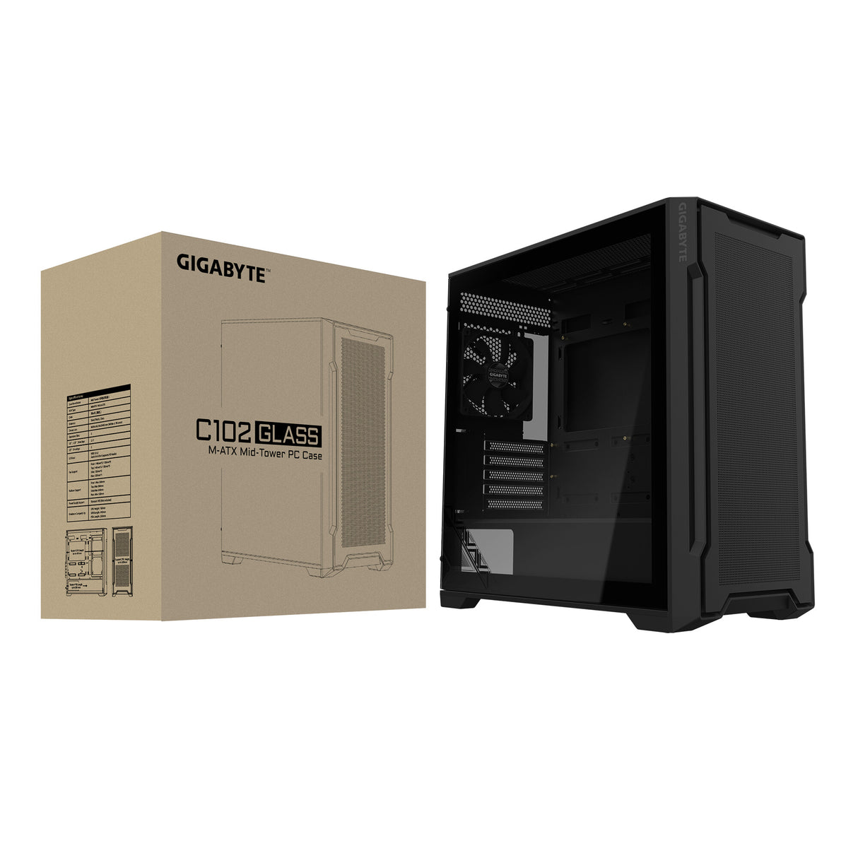 GIGABYTE C102 GLASS Midi Tower Black