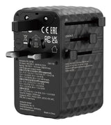 Verbatim Charge 'n' Travel 170W Universal Travel Adapter Black
