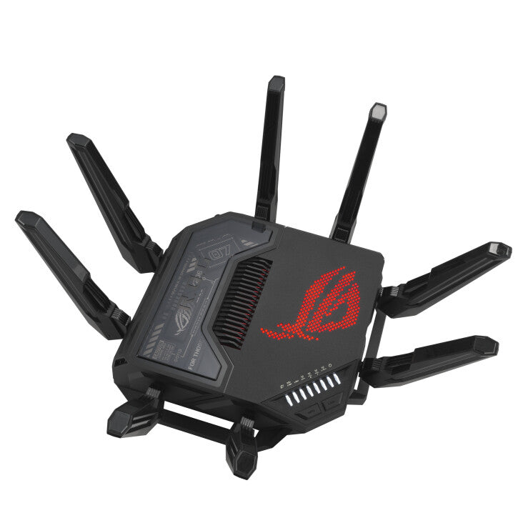 ASUS ROG Rapture GT-BE98 wireless router 10 Gigabit Ethernet Quad-band (2.4 GHz / 5 GHz-1 / 5 GHz-2 / 6 GHz) Black